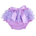 ベビーおむつカバー フリルブルマー オーバーパンツ (パープル, Large / 13-24 Months)