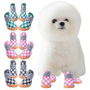 KUVEELA PET 小型犬 中型犬 犬靴 犬用シューズ ペットブーツ ドッグウェア メッシュ ひんやり 軽い 脱げない 肉球保護 滑り止め 汚れ防止 通気性...