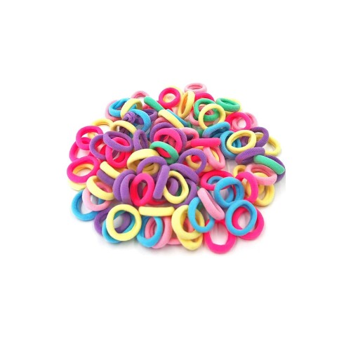 Stoooduoヘアゴム 子供 100本セット ベビー 髪ゴム 赤ちゃん ぎざ子 絡まらない アクセサリー カラフル..