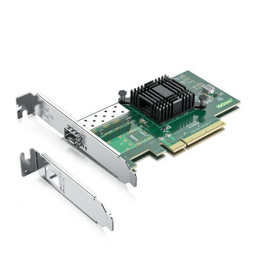10Gtek 10G PCI-E NIC ネットワークカード, Intel X520-DA1/X520-SR1互換, シングルSFP+ポート, Intel ..