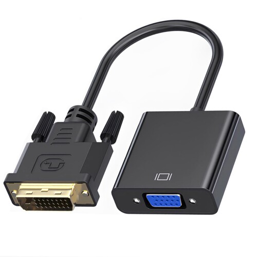 DVI to VGA変換アダプタ DVIオスto VGAマスター変換 デジタル信号変換1080 p対応24+1 変換搭載メッキコ..