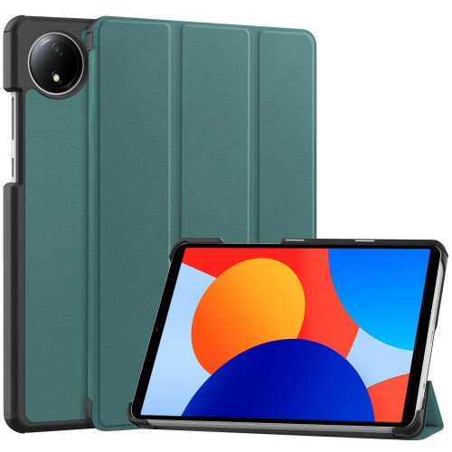 RUIIOCVKK for Redmi Pad SE 8.7 インチ 2024 ケース 超軽量 極薄 高級PU レザー 開閉式三つ折 スタンド スマートケース スタンド 機能 スマートカバー シャオミ Xiaomi Redmi Pad SE 8.7型 2024 対応(ダー