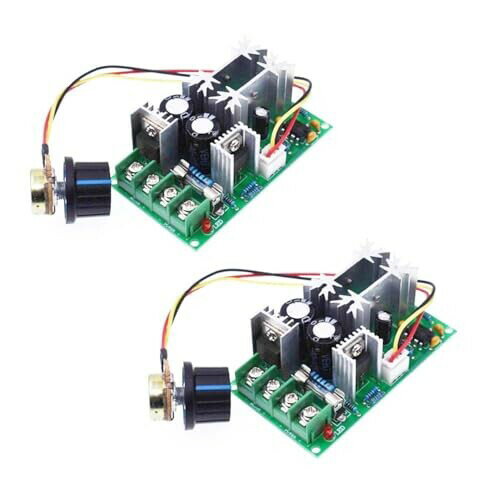 2PCS DC motor speed regulator 12V 24V 36V 48V high-power drive module PWM controller 20A current..