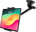 woleyi 車載タブレットホルダー フロントガラス用タブレットホルダー 粘着ゲル吸盤式 iPadスタンド 車 ダッシュボードに取り付け可能 吸盤カーホルダー 360度回転 自由調節 日本語説明書