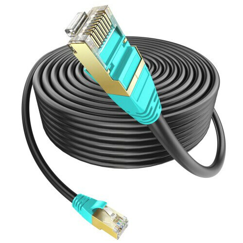 Ankuly LANケーブル 屋外用 ランケーブル CAT6準拠 PoE対応 60m コネクタ付き UTP カテゴリ6 業務用(グリーン)