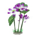 CAPASTEC 水槽用プラスチック植物、ミニ水槽装飾用PEセラミック植物 26cm(ホワイトパープル)