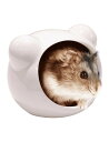 WIEXUN ハムスター ハウス 小動物ペットハウス 陶器ハウス ハムスターベッド 隠れ家 お休み所 かわいいハウス 涼感 夏用 冷房対策 洗える 飾り付け キュート 重みがあるからひっくり返ら