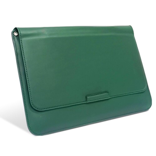 TREXPURE ノートパソコンケース タブレートケース タブレートスタンド パソコンバッグ ショルダーバッグ 肩掛け シンプル 薄型 革 レザー 仕切り PCケース スタンド 撥水 軽量 おしゃれ 通