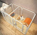 ペットサークル 犬 サークルケージ 犬ゲージ 犬 ペットフェンス サークルケージ ドア付き DIY 室内 屋外 置くだけ 柵 自立 DIY 接続式 簡単組み立て 工具不要 折りたたみ 犬用 広げる (ホワ