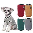 Vapology 犬服 秋冬 セーター ペット服 小型犬 中型犬 防寒 暖かい ニットセーター 学生服風 かわいい おしゃれ お出かけ 記念撮影 (グレー, XL)