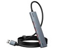 Aceele 10Gbps USB ハブ USB3.2 gen2 ハブ USB-A to 4ポートUSB 3.2 拡張 タイプc充電ポート付き 120CM延長ケ...