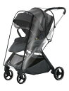LILIWER 乳母車用レインカバー レインカバー フロント開口部フットプロテクション 視界を保護するメッシュ窓 通気性 花粉防止 防風 雪対策 豪雪から身を守る 防雨 防水ジッパー 通気性