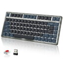 AJAZZ AK832 薄型メカニカルキーボード ワイヤレスBT5.0/2.4G/有線接続 静かな打鍵感 キーボード - 短軸設計 赤軸 2500mAh 約110h待機時間 ミニマリスト 軽量パソコンキーボード 白いバックライト(2)