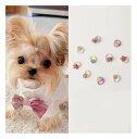 Homie Pettie 犬 ヘアゴム ペット用可愛いヘアアクセサリー 犬用リボン 猫用ヘアクリップ 花型ヘアバンド ヘアピン 小型犬中型犬に パーティー用ヘア...