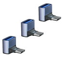 YFFSFDC USB-C & USB 3.1 変換アダプタ L字型 上下 3個セット (Type C - USB A 3.1 メス) 最大10Gbps高速データ転送 OTG対応 MacBook Pro/MacBook Air/MacBook/Chromebook Pixel/iPad Pro/Xperia/Galaxy/Nexus 6P/Nexus 5X その他 USB-C(2)