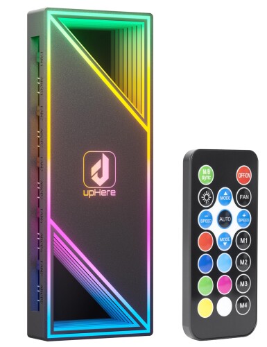 upHere ファンコントローラー ARGB 9PWMポート+9ARGBポート インフィニティミラー PCケースファン増設..