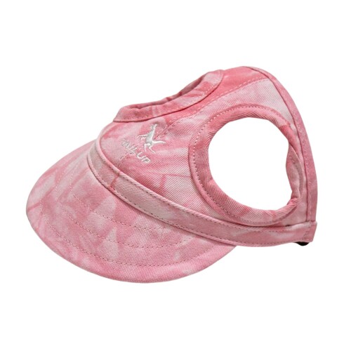 犬 帽子 キャップ 夏 犬の帽子 ペット用帽子 野球帽 日よけ 日焼け防止 紫外線対策 小型犬 中型犬 大型犬 ドックウェア 海 お出かけ 散歩 (ダークピンク, XL 15-30kg)