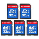 INDMEM SDカード 32GB 5枚セットSDHC メモリーカード UHS-I U1 Class10 高速 Full HD ビデオ SD card デジタル...