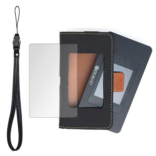 モバイルWiFiルーター NA01 向け 専用設計 ケース カバー レザー 互換性あり 互換品 (放熱強化型オックスフォードブラック・ガラスフィルム付属)