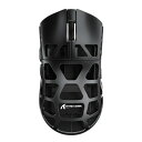 ATTACK SHARK R3 ゲーミングマウス マグネシウム合金 ワイヤレス PAW3395 8000hz 46g 超軽量 2.4G/Bluetooth/USB有線 26000DPI 急速充電 アンチスリップテープ付き コイルケーブル付き 技適取得済み(ブラ