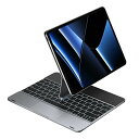 doqo タッチパッド付きipadpro12.9用キーボードケース、iPad Pro2021用磁気バックライト付きキーボードケース第5世代/2020第4世代/2018-第3世代、360°回転可能な保護具(アルミニウム合金、スペ