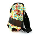 Umora ペットキャリア ペットバッグ 小型犬用 装着簡単 両手解放 メッシュ付(花 L)