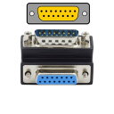 chenyang DB15ピン オス-メス 延長アダプター DSUB RS232 15ピン D-subminiature コネクター 90度 下向き(2)