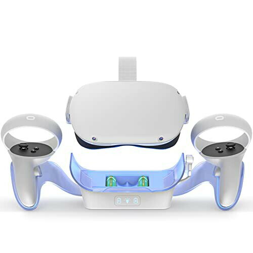 ZYBER リサイクル充電バッテリー付き充電ドック Quest 2用の充電スタンド