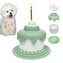 Ddomijoy ペット誕生日飾り付け イヌ 犬 ペット用 コンビネーション食器 スローフードボウル 缶詰の蓋 フードストッカー 誕生日グッズ バースデーケーキ...