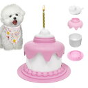 Ddomijoy ペット誕生日飾り付け イヌ 犬 ペット用 コンビネーション食器 スローフードボウル 缶詰の蓋 フードストッカー 誕生日グッズ バースデーケーキ...