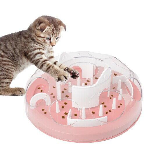Pet Prime 猫 おもちゃ 早食い防止 迷宮 知育玩具 おやつ ゲット ゲーム エサやり 給餌器 好奇心刺激 ..