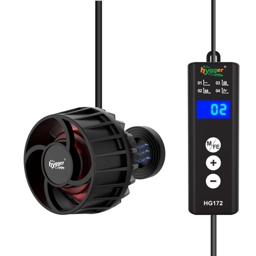 hygger 水流ポンプ 小型 強力 ウェーブポンプ 8000L/H 4モード 10段階流量調節 フィードモード 189-454..