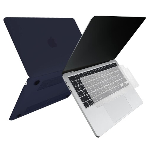 MS factory MacBook Air ケース 13インチ M4 M3 M2 用 カバー 2025 2024 2022 マックブックエアー 13 ハードケース MacBookケース A3240 A3113 A2681 (マット加工) ネイビー 紺 RMC series RMC-SETA13r22-MNV