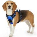 Eagloo ハーネス 犬 小型犬 5-13kg 用 引っ張り防止 ソフト 着脱簡単 サイズ調節可 抜けない 運動向き 反射材採用 S ブルー 青色