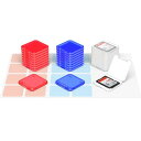 24個セット SDカード収納ケース SDカードクリアケース 赤白青の三色 SDカード収納ホルダー 24 枚 SD/SDHC/SDXCカード 収納可能 整理ラベル...