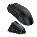 ATTACK SHARK X11 ゲーミングマウス ワイヤレス 無線 2.4g/Bluetooth/USB-C 超軽量63g 22000DPI 充電ドック付き ...