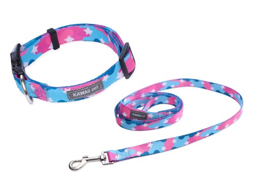 KAWAII pet 犬 首輪 、リード、 ギフトセット カモフラージュ柄 迷彩柄、 調節可能、快適 (首輪M, リー..