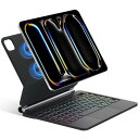 マジックキーボード SENGBIRCH iPad Pro 11インチ キーボード ケース (M4 2024) 軽量 薄型 高精度タッチパッド付き 7色バックライト 磁気吸着 マグネットケース フローティング設計 角度調整 ス