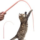 猫 おもちゃ ネズミのしっぽ 猫じゃらし シリコン 猫杖 ソフト 猫用おもちゃ 釣り竿 取り外し可能 しっぽ 運動不足 ストレス解消 猫用遊具 成猫用 猫用おもちゃ 子猫 ペット用品 (ピンク