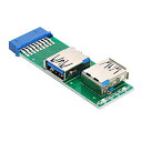 NFHK USB 3.0マザーボードのデュアルサイドの女性をタイプ20ピン19ピンアダプタPCBA(2)