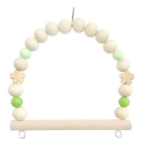 日本製 インコ ブランコ 安心安全素材 天然木 セキセイインコ 文鳥 小鳥 小動物 中鳥 オカメインコ Bird Swing 原色 タイプTC 約16×16cm（内径12×12cm） TC21:黄緑 Mサイズ