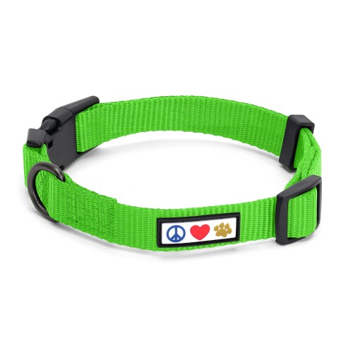 Pawtitas Solid Collar S Green ソリッドタイプ 子犬用首輪 通行 ペット用首輪 犬用首輪 スモール 犬用..