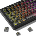 132 キー透明なキーキャップバックライトPC素材キーキャップ ユニバーサル 61/64/87/104/108 Cherry MXスイッチメカニカルキーボード (ブラック)