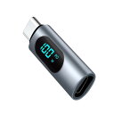 aceyoon USB C 電力表示アダプター 最大100W LEDディスプレイ付き 液晶 メス オス Type C OTG アダプタ 出力スクリーン PD急速充電 ワットチェッカー 電流表示 電力量が見える 480Mbpsデータ転送 タ(2)
