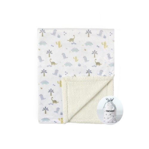 CREVENT 76 x 102 cm 可愛くてふわふわ暖かいベビーカーペット、ベビーベッド/ベビーカー/ベビーシャワ..