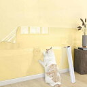 Fldofaves 猫 壁紙保護シート 43cm×5m 爪研ぎ防止シート はがせる 壁紙シール 透明シート ペット のり要らない キッチン 壁/家具/柱/机/ドアなどの傷 汚れ防止 貼るだけ簡単