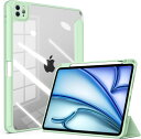 Lsmmpoba iPad Air 11ンチ(M2)ケース 2024 iPad Air 第5/4世代 ケース 10.9 インチ iPad Pro 11 ケース(2022/2021/2020) ペンシル収納 透明バックカバー Apple Pencil 2 ワイヤレス充電対応 三つ折スタンド スリ(2)