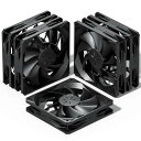 Novonest PCケースファン 120mm 静音 高性能 冷却 ファン 3ピン コネクタ 12cm ファン 薄型 5本1セット 真っ黒「NK12BK3-5」