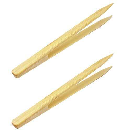 竹ピンセット 竹 製 ピンセット 静電防止 金箔 貼り 用品 爬虫類の餌やり道具 爬虫類給餌クリップ 摂食 餌入れ 天然竹 多機能ツール DIYクラフト用 2個セット