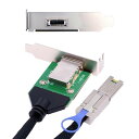 NFHK 外付けミニ SAS SFF-8088 オス - SFF-8088 メス延長ケーブル PCBA ロープロファイルブラケット付き